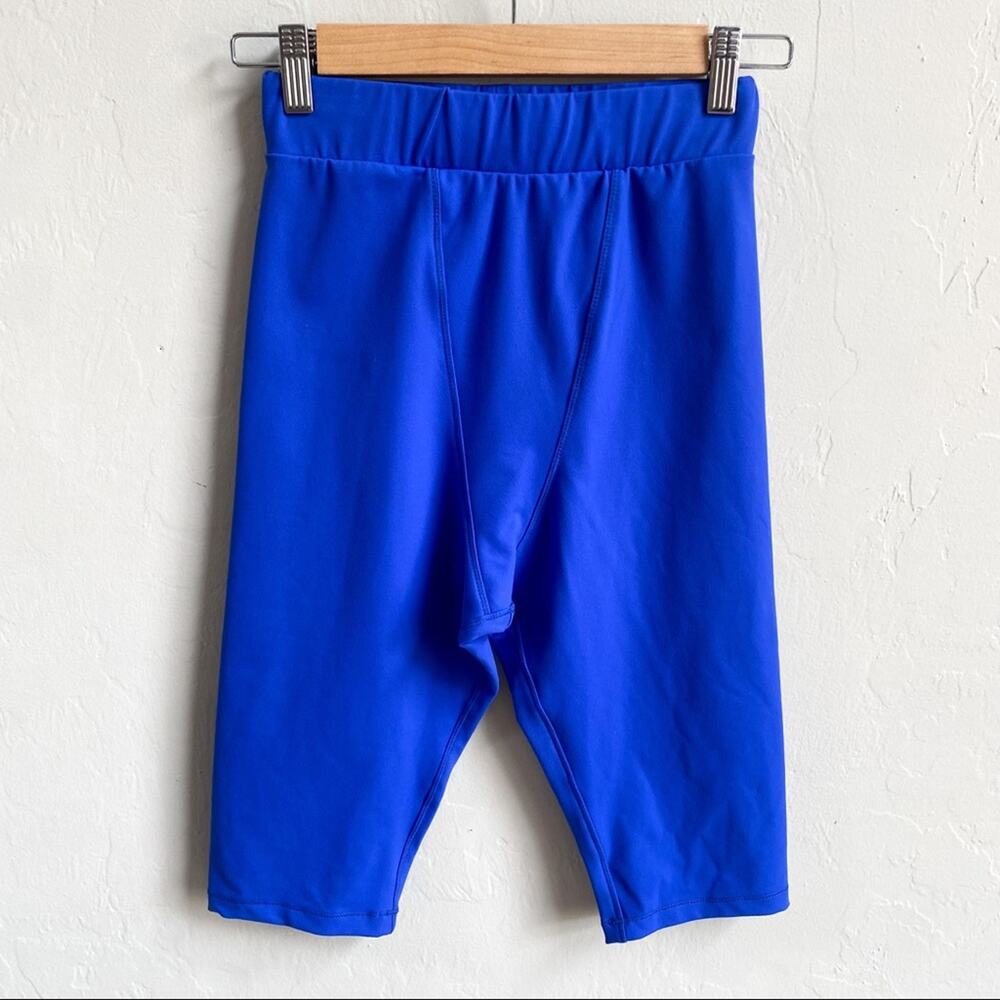 NEW Free People Blue High Waisted Biker Shorts